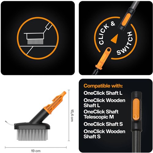 Fiskars oneclick stoepborstel - 1080697