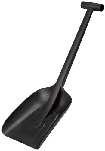 Fiskars solid™ sneeuwschep - sneeuwschep metaal - 63 cm - sneeuwschep auto - sneeuwschuiver - compact - zwart