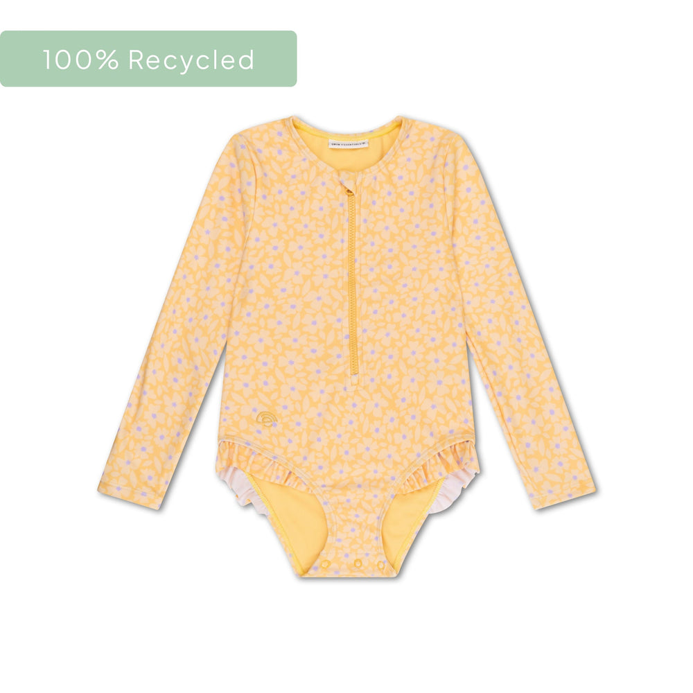 Florish | geel meisjes uv badpak met lange mouwen