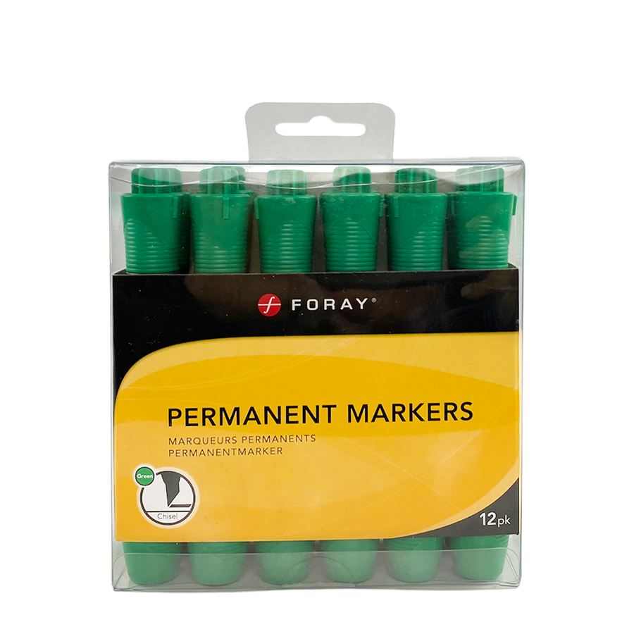 Foray permanent markers green 12 stuks