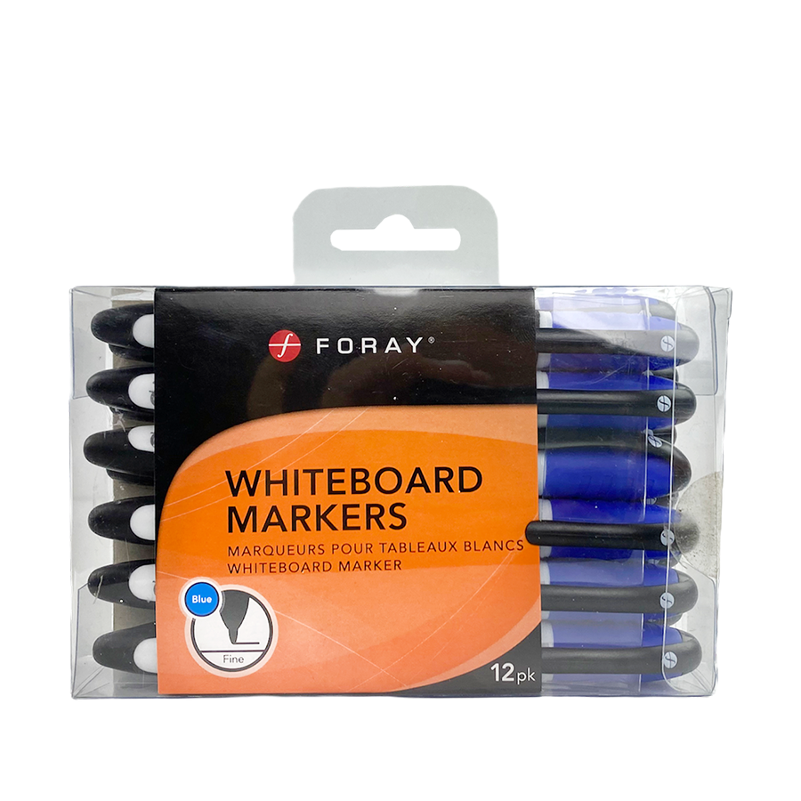Foray whiteboard markers blue 12 stuks