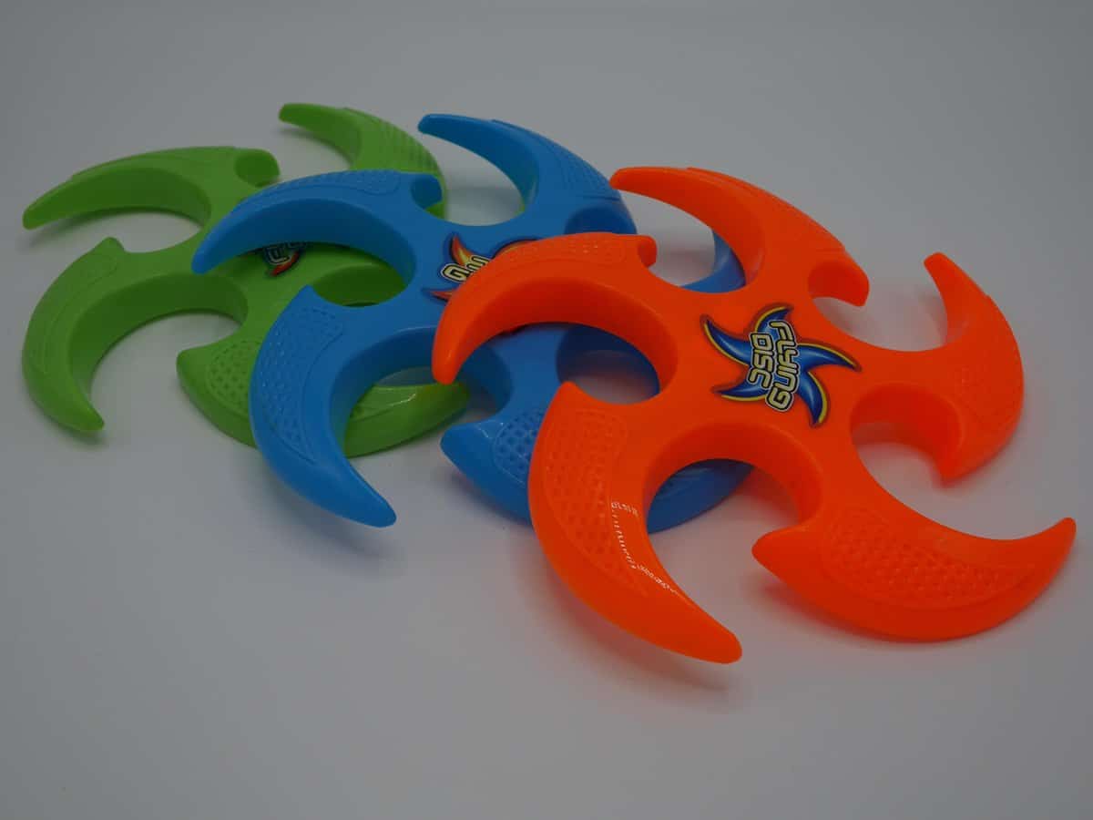 Van der doelen vliegende schijf frisbee blauw oranje of groen