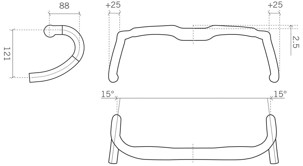 Fsa agx a-wing pro gravel handlebar | 420 mm