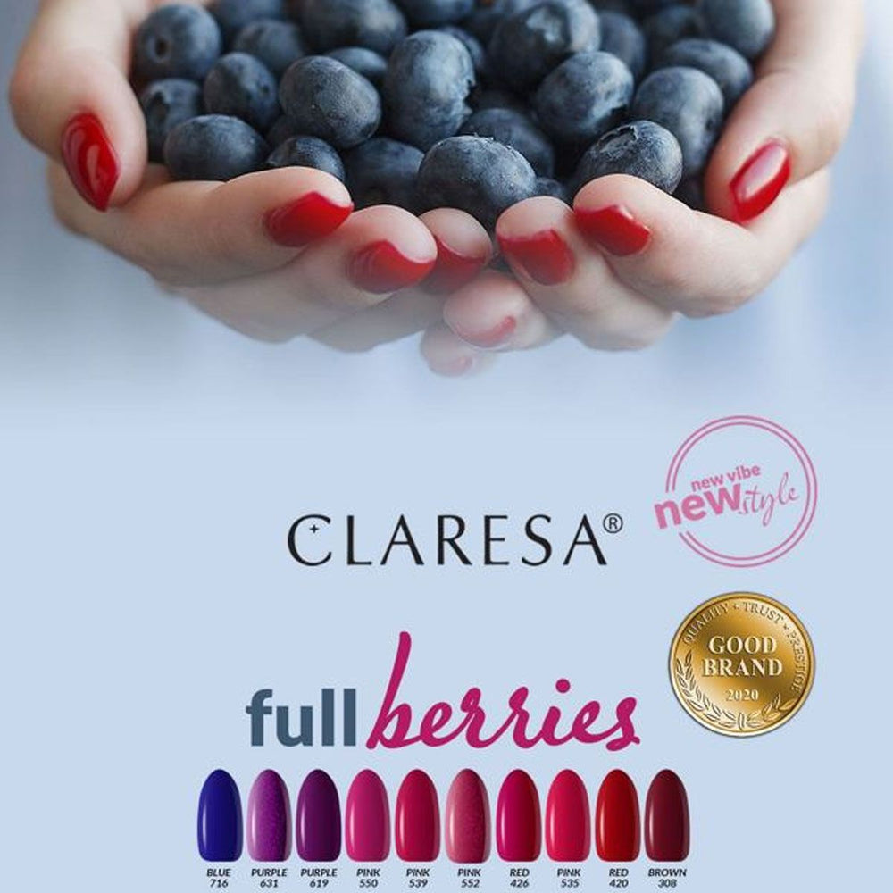 Claresa uv led gellak 5ml paars 619 volle bessen