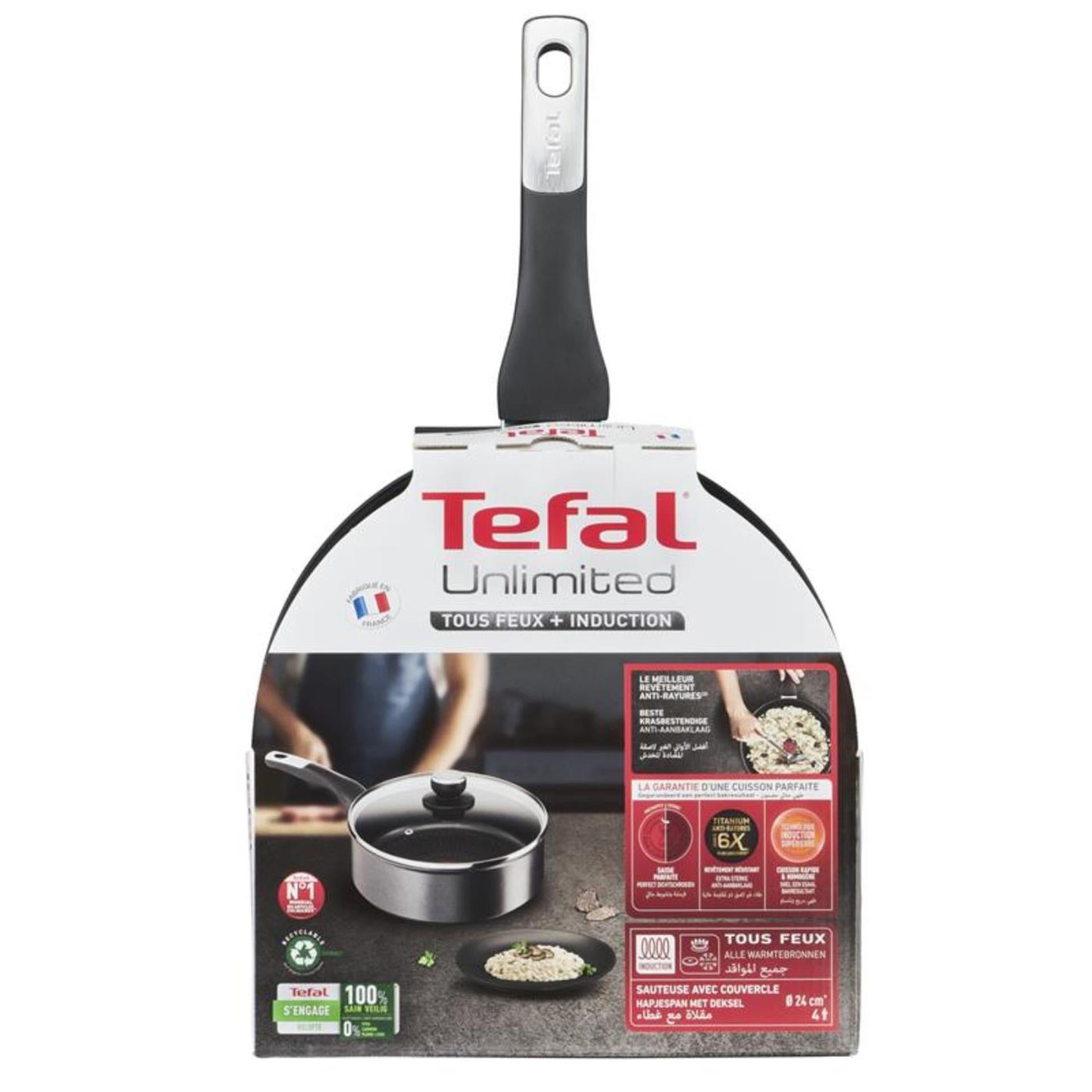 Tefal unlimited hapjespan 24cm + deksel