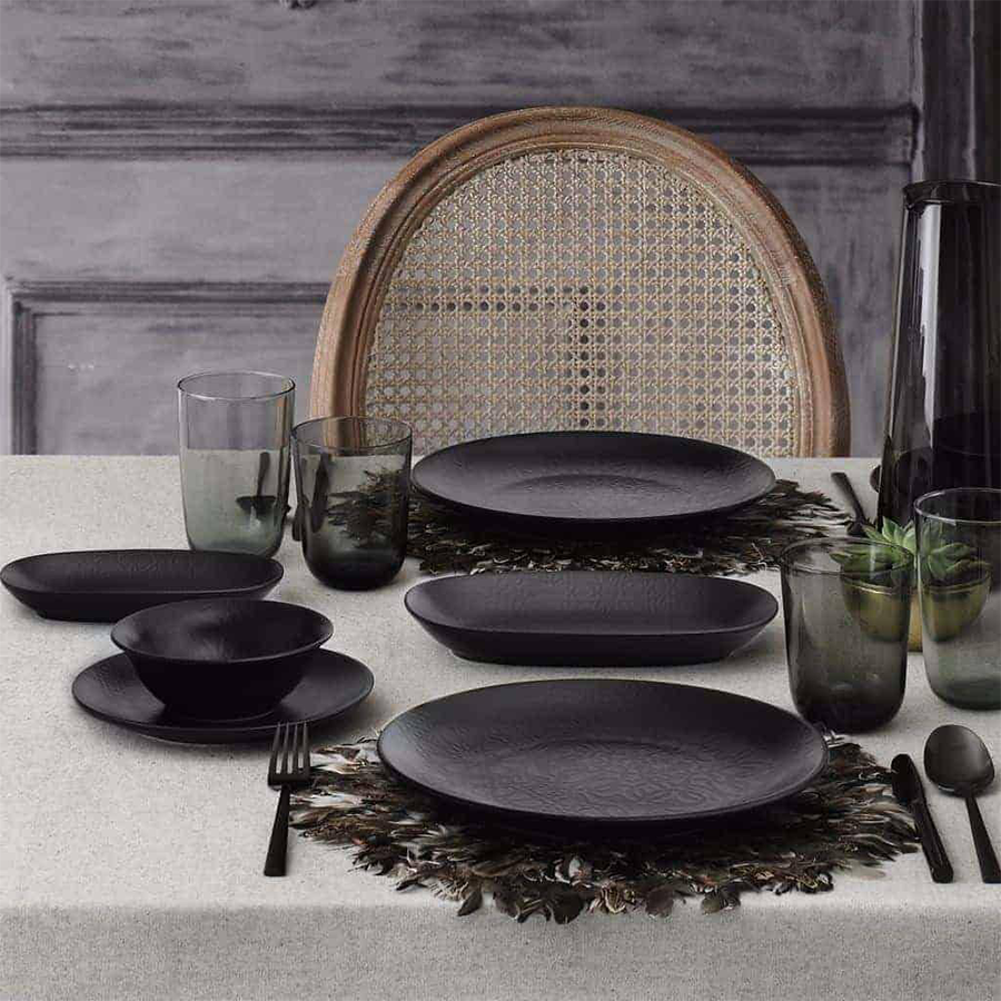 Güral serviesset black mat 24-delig