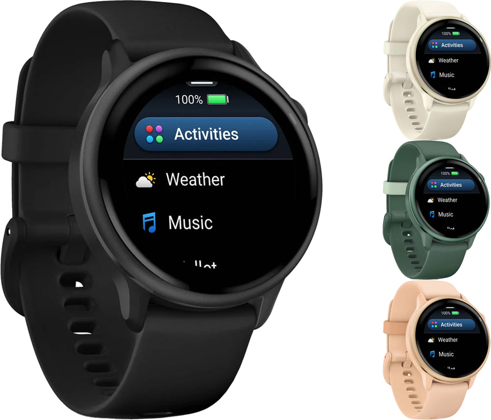Garmin vivoactive® 6 - gps fitness smartwatch | jasper green jasper green metallic aluminum