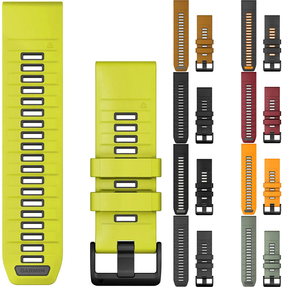 Garmin fenix 8x 7x 6x quickfit™ silicone strap 26mm | black pebble gray