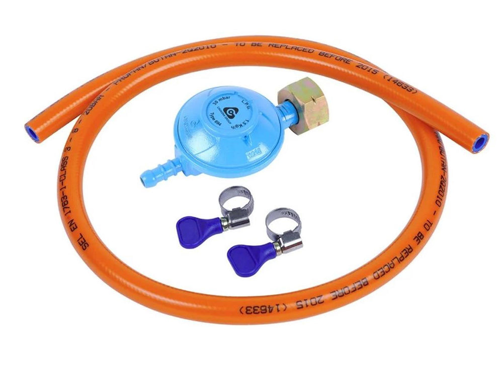 Ngk installatiesetje 150cm gasslang met drukregelaar.5-10kg fles