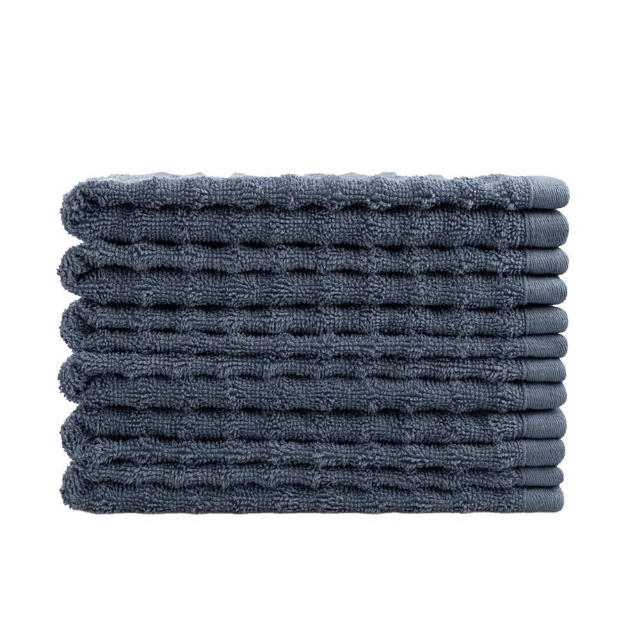 Gastendoekjes wave jeans blauw 6 stuks