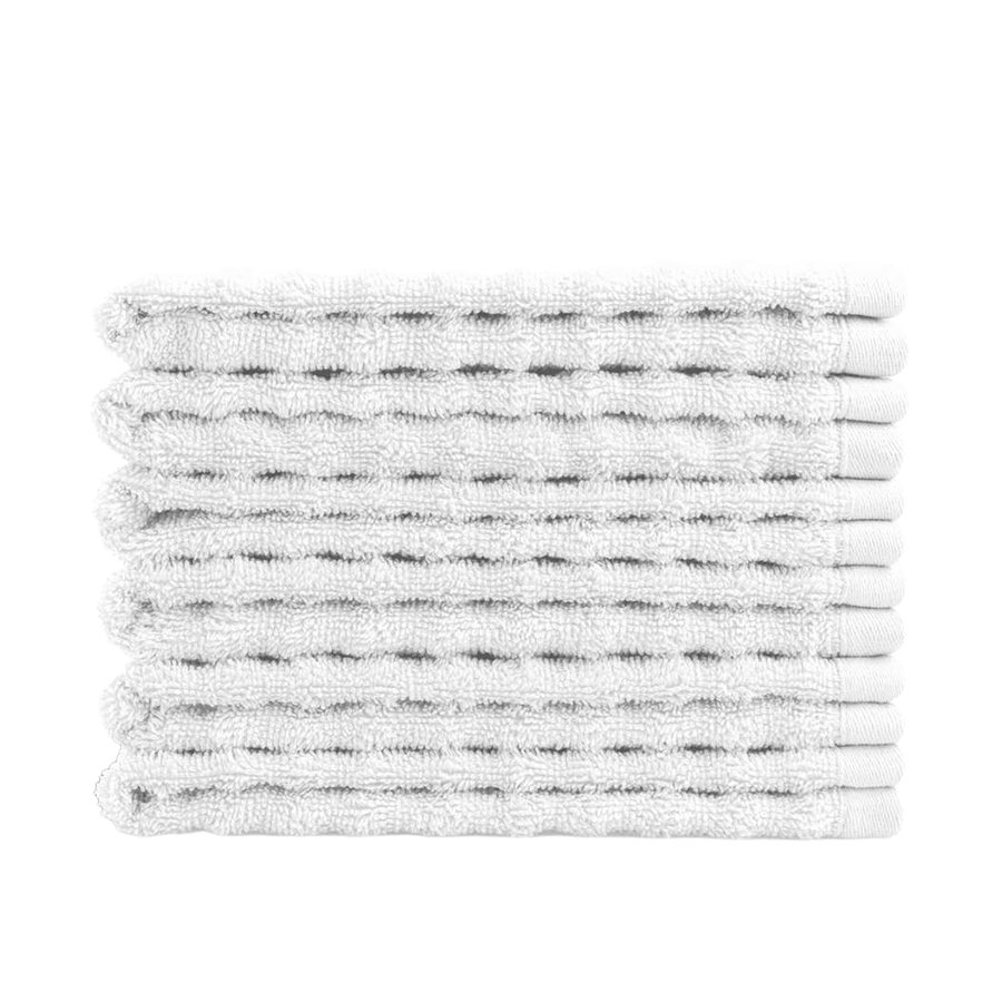 Gastendoekjes wave wit 6 stuks