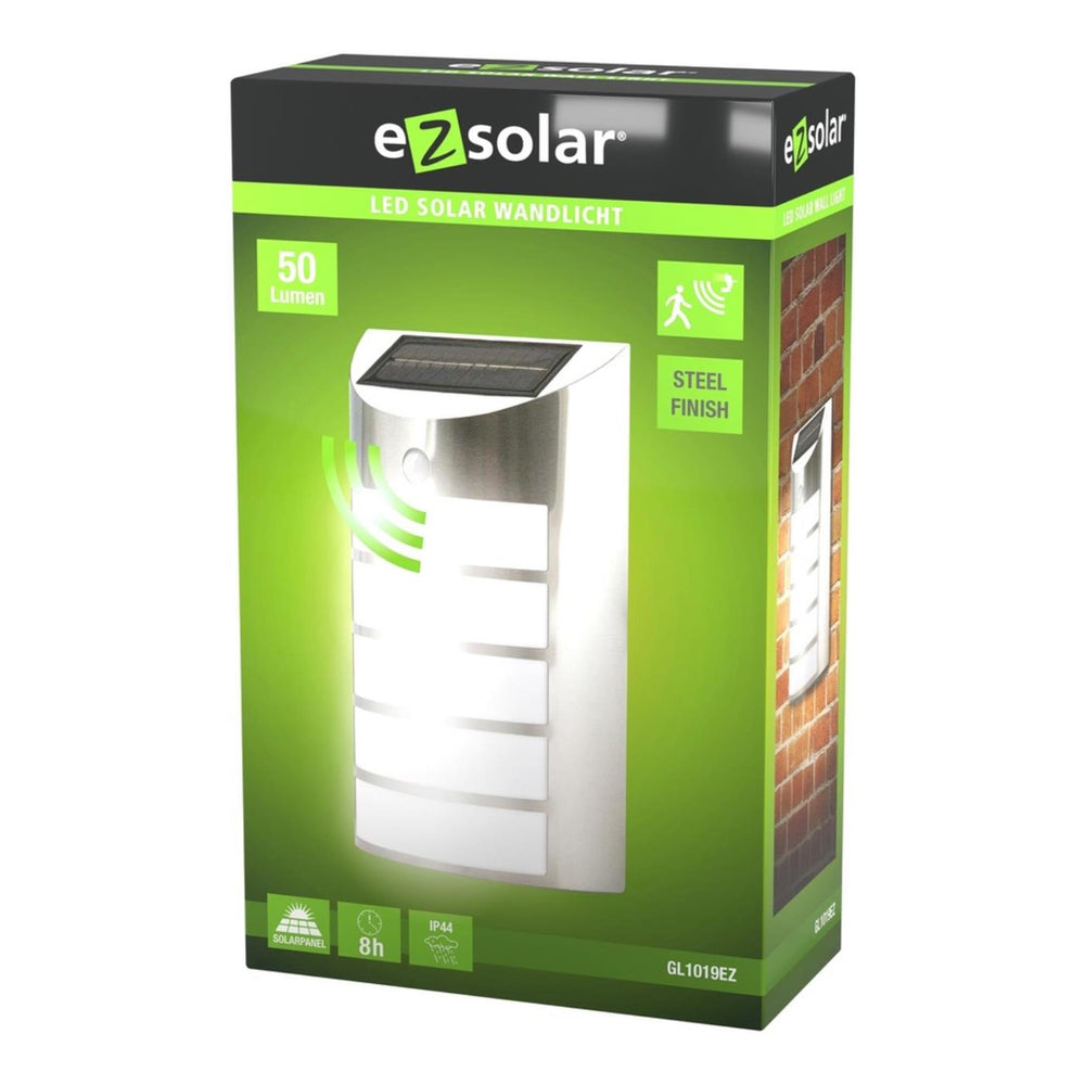 Ezolar led solar wandlamp met 5 leds en sensor