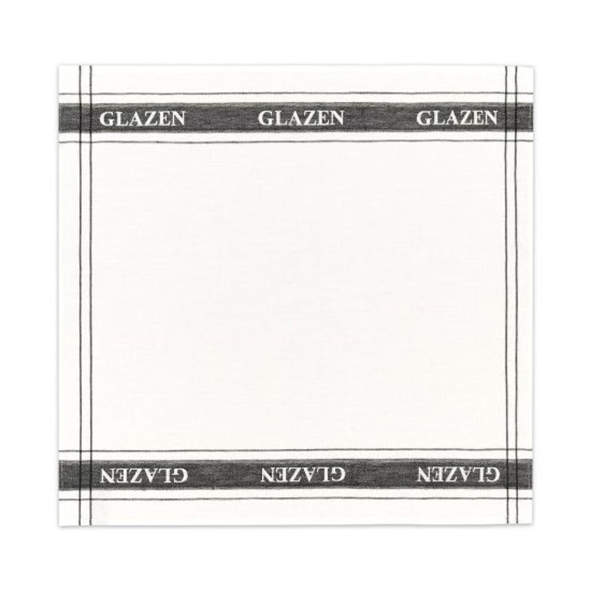 Ddddd theedoek glazendoek zwart wit 6 stuks