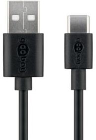 Enzo goobay usb-c laadkabel 50cm zwart - 9550290