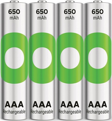 Gp nimh oplaadbare batterij aaa 650ma phone blister(4) - 3311402