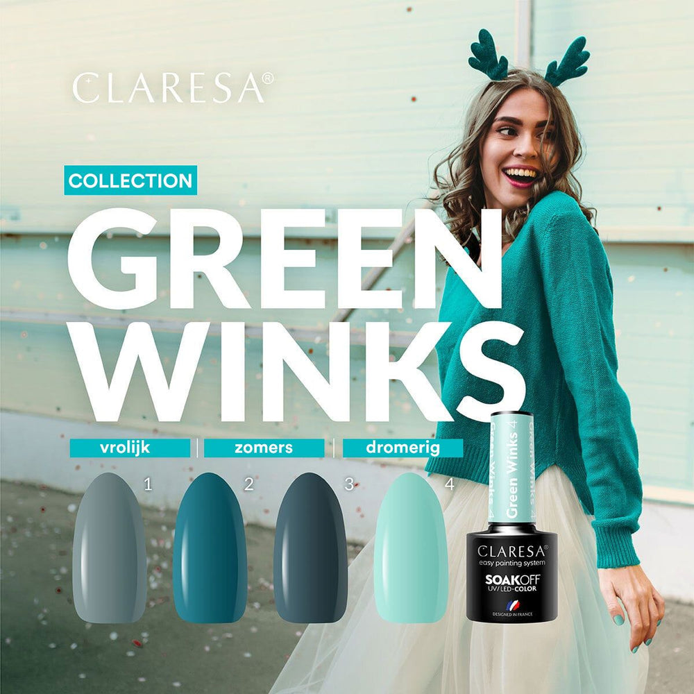 Claresa uv led gellak 5ml groen knipoogt 4