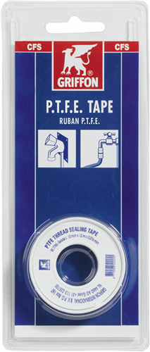 Griffon ptfe tape water | blister | 12 m x 12 mm x 0,076 mm - 6304785