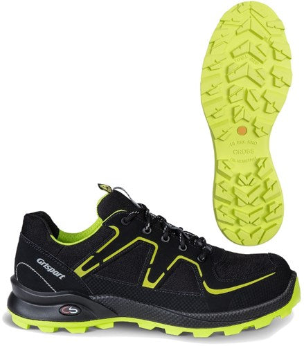 Grisport safety cross safety xtrail 3365 laag s3 zwart lime - maat 44 - 00.049.010.44