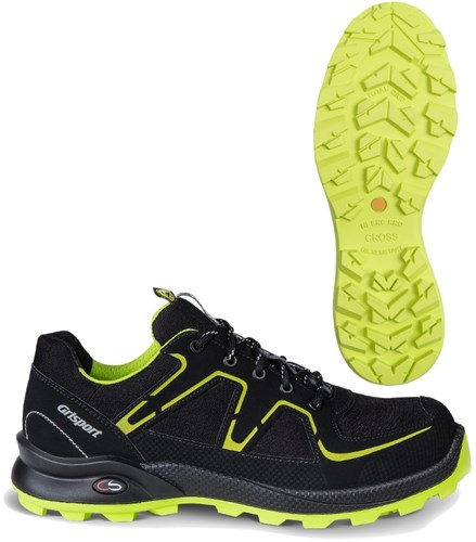 Grisport safety cross safety xtrail 3365 laag s3 zwart lime - maat 47 - 00.049.010.47
