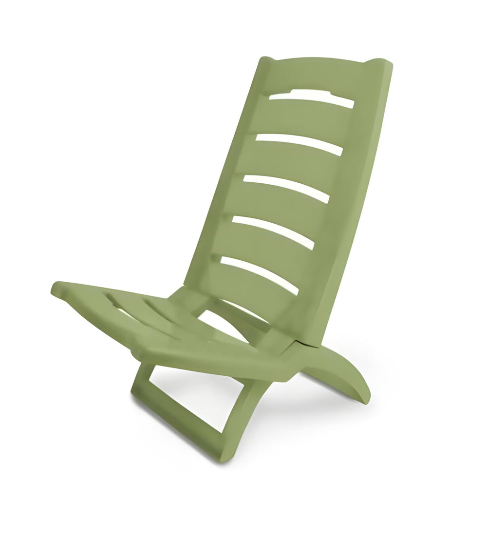 Adriatic strandstoel opklapbaar kunststof 80x38cm groen
