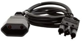 Enzo gst18© compatible verloopsnoer 90cm naar contra euro stekker - 6161250