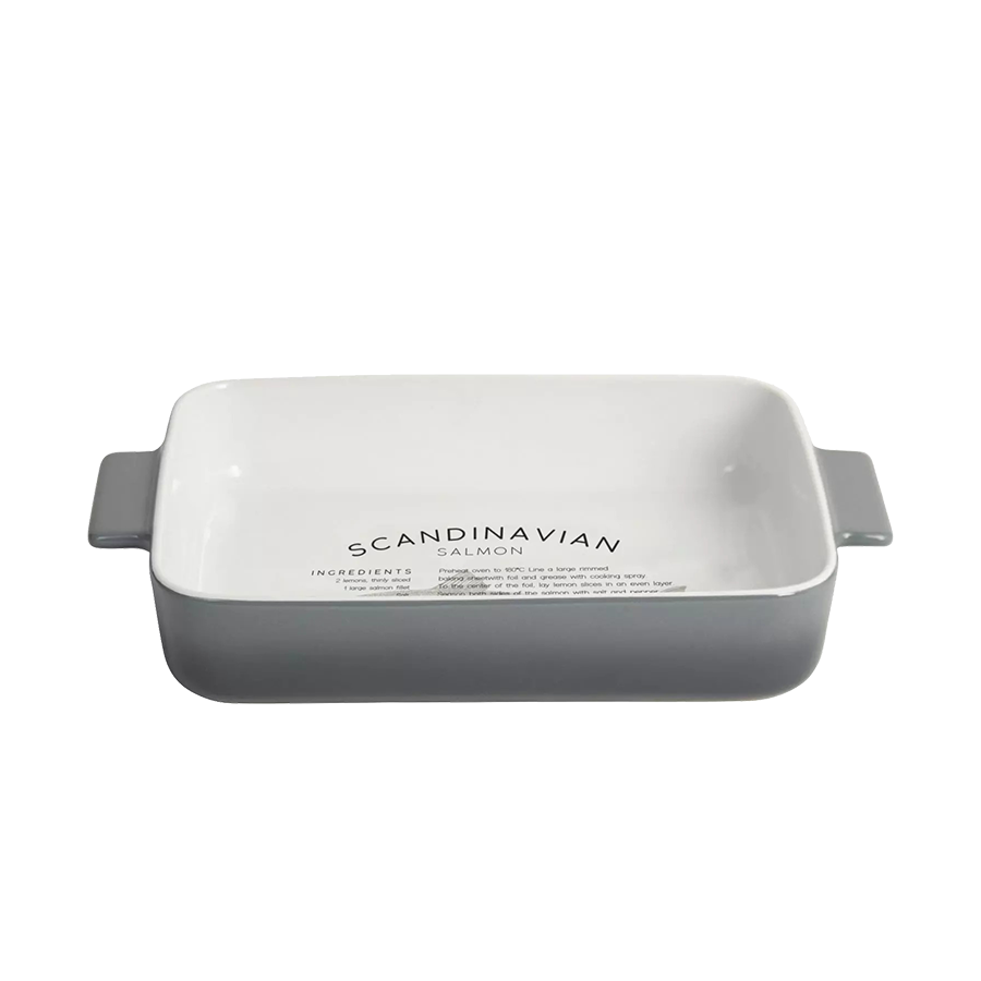 Gusta Gusta Ovenschaal Fade 32x19,9x5,4 cm Wit Grijs