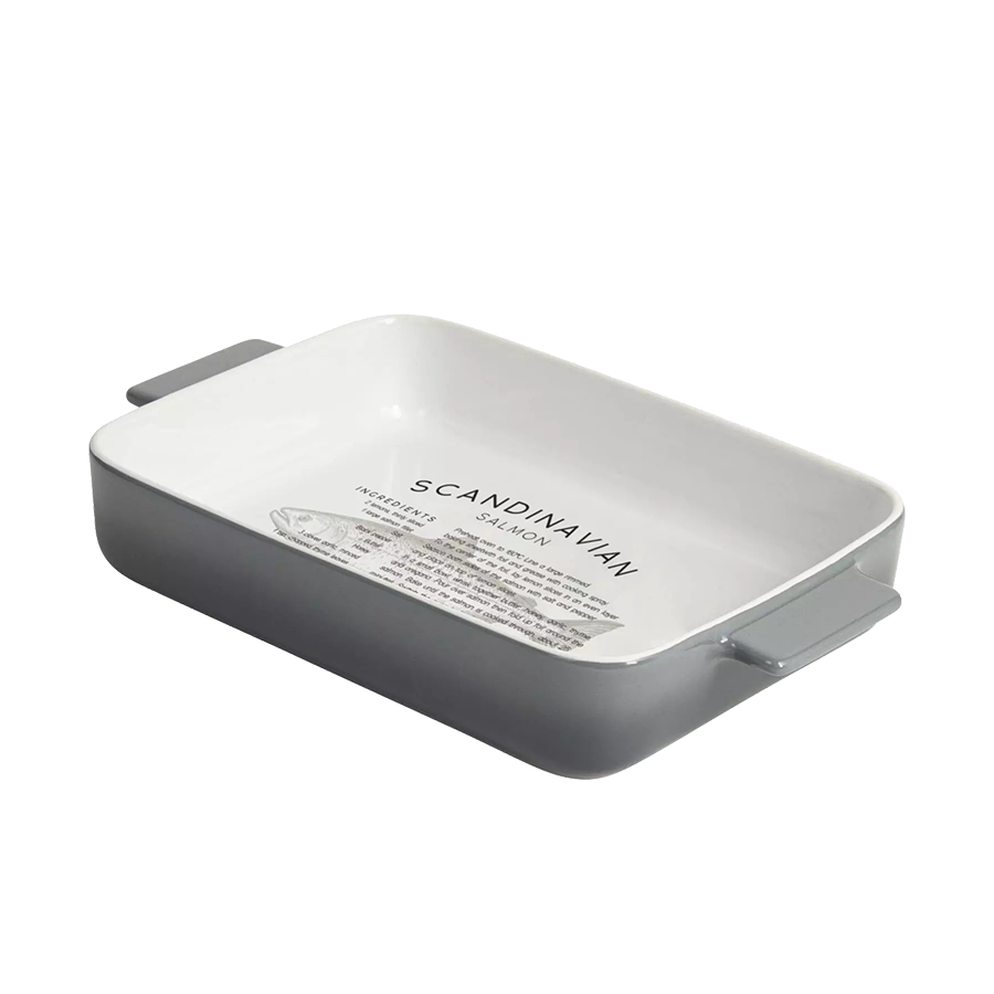Gusta Gusta Ovenschaal Fade 32x19,9x5,4 cm Wit Grijs