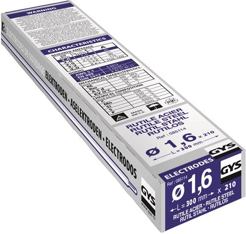 Gys elektrodes staal o1,6mm (x210) - 5193085114 5193085114