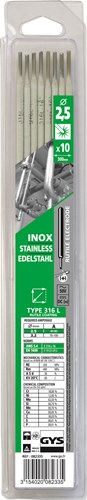 Gys elektrodes v. rvs o2,5mm (x10) - 5193082335 5193082335