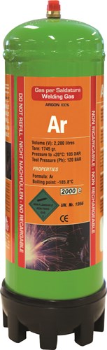 Gys wegwerpgasfles, 100% argon, 2,2l - 5193043688 5193043688