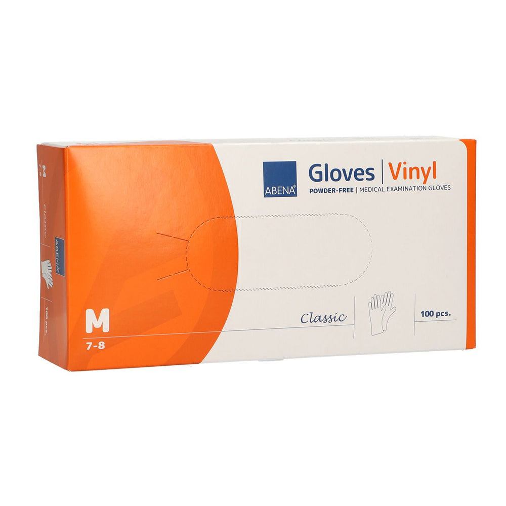 Abena poedervrije vinyl handschoenen maat medium 100 stuks
