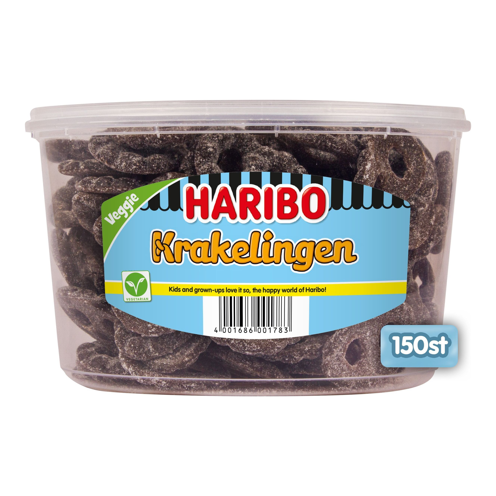Haribo drop krakelingen - snoep - 150 stuks silo
