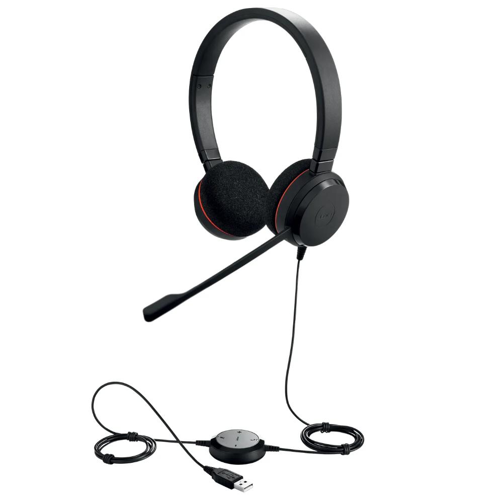 Jabra evolve 20 uc stereo on-ear headset (zwart)