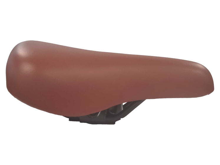 Hi-point zadel voor kinderfiets 12 of 14 inch imitatieleer bruin