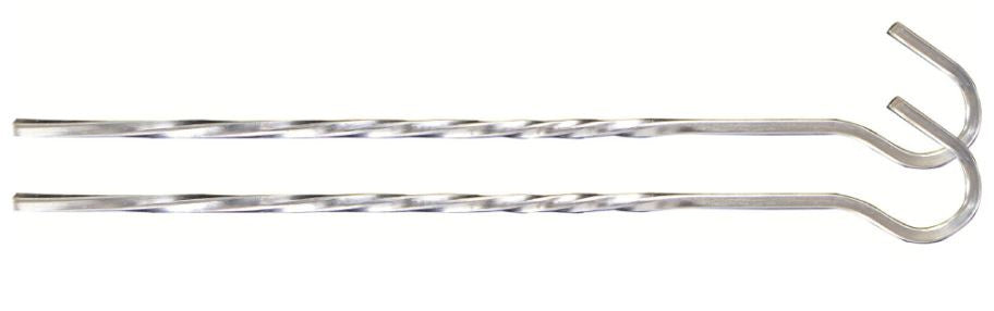 Gedraaide Tentharing 18 cm Staal 10 Stuks Zilver