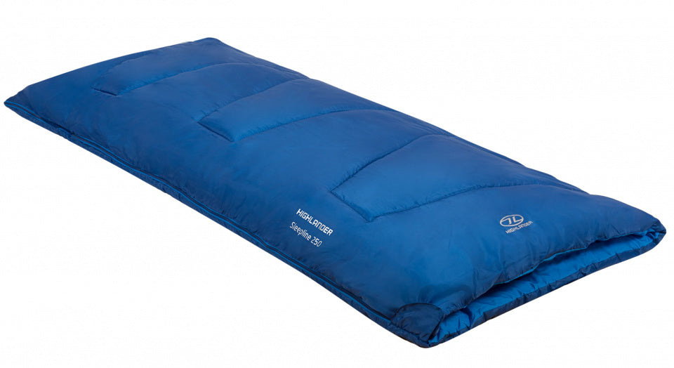 Sleepline 250 Slaapzak Envelop 195 cm Blauw