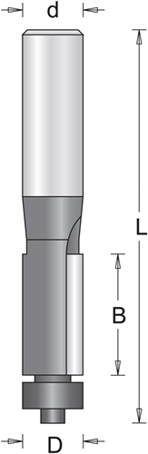 Hikoki accessoires 8 mm kantenfrees met onderlager 12.7x63 - 754109