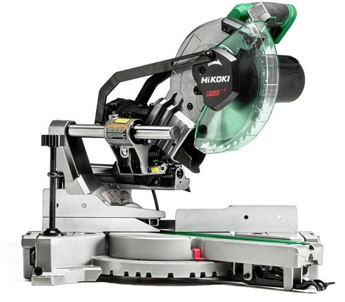 Hikoki afkortzaag c8fshgwaz, 216mm, asgat 30mm, 1100w, met laser, inclusief zaagblad