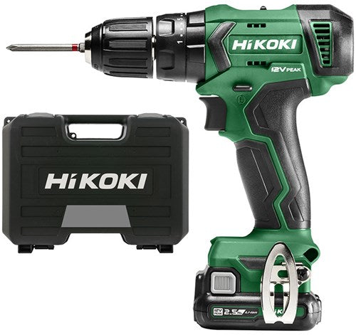 Hikoki dv12dawfz accu klopboor-schroefmachine 10,8v - 12v peak - 2.5ah - 38nm - dv12dawfz