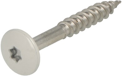 Hoenderdaal fasteners hoenderdaal hpl schroef rvs-a2 torx tx20 lichtgrijs ral7035 4.8x38 | 100 stuks - 0346.30.37538