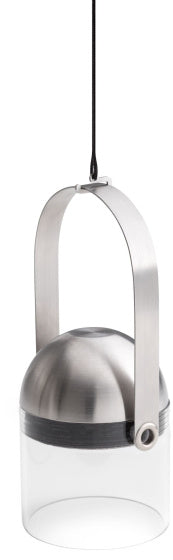 Gravity Kaars windlicht 13 cm zilver