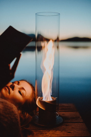 Spin 90 sfeerlantaarn RVS 19 x 40,5 cm zwart