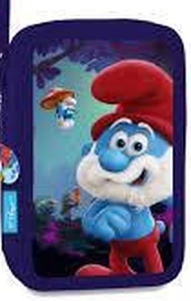 Van der doelen smurfenetui met hoofdsmurf gevuld