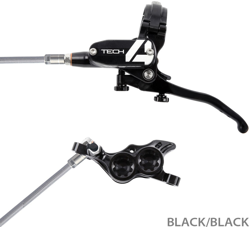 Hope tech 4 e4 steel braided disc brake - lever left | black blue