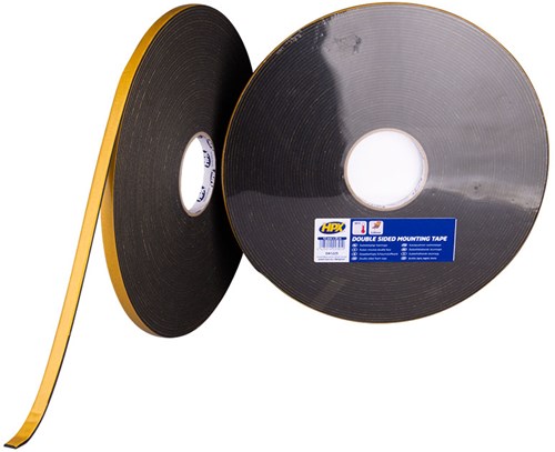 Hpx dubbelzijdige bevestigingstape | 3mm | antraciet | 12mm x 25m - da1225 - da1225