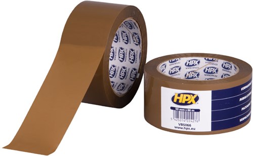Hpx verpakkingstape | bruin | 50mm x 66m - vb5066 vb5066