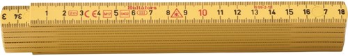 Hultafors duimstok g 59 2m - 12-delig - geel - hu200104 - hu200104