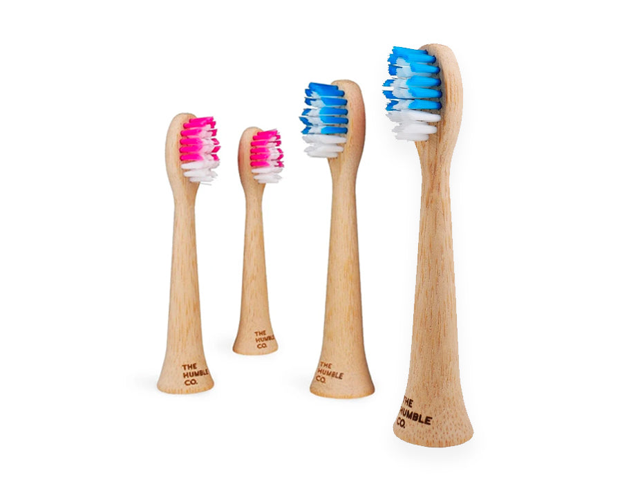 De bescheiden mede. opzetborstels - bamboe - 4-pack - philips sonicare