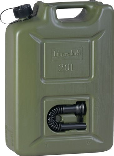 Hunersdorff brandstofjerrycan | inhoud 20 l | olijfgroen hdpe | l350xb165xh495mm | 1 stuk - 802000 - 802000