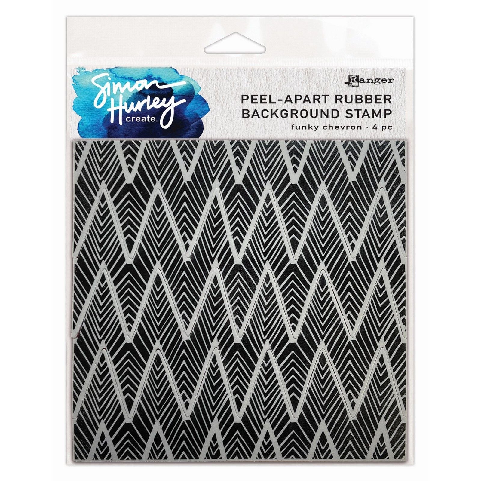 Ranger ink ranger • simon hurley create. background stamp funky chevron
